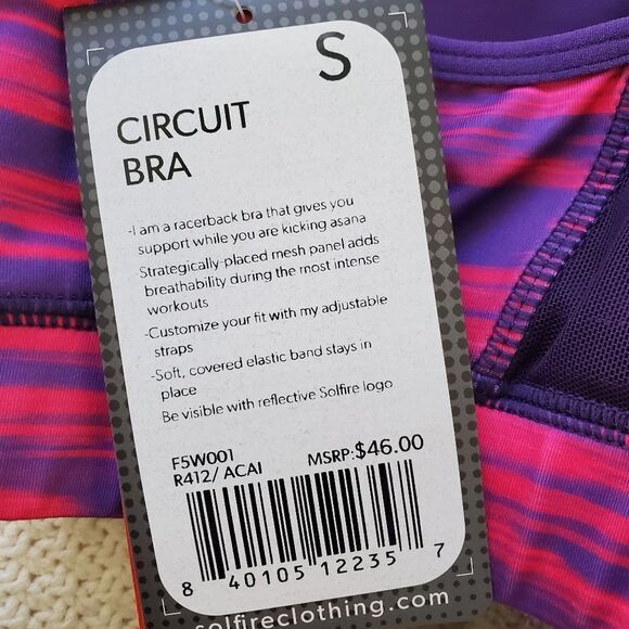 Solfire Circuit Sports Bra sz Sm - Picture 11 of 11